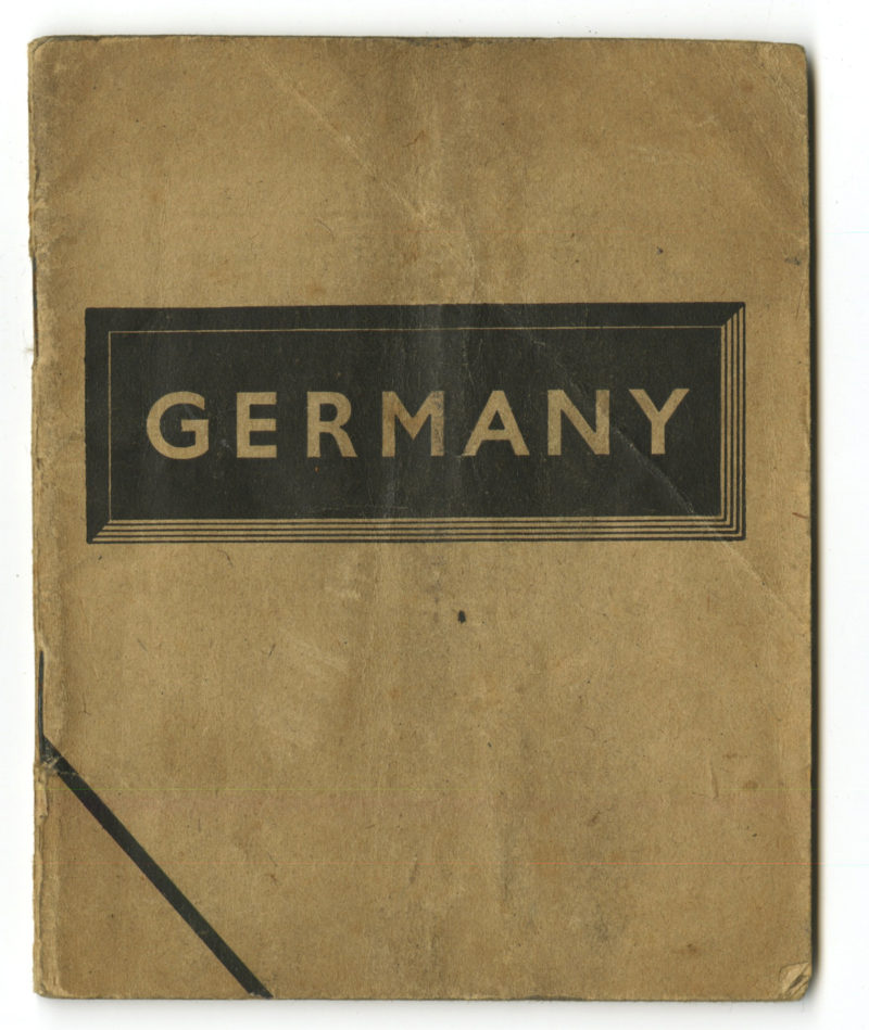A brown paper bag with the word germany written on it.