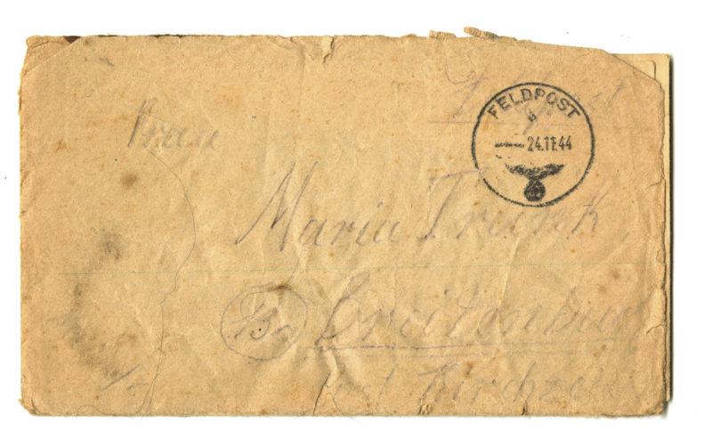 A old envelope with an eagle stamp on it.