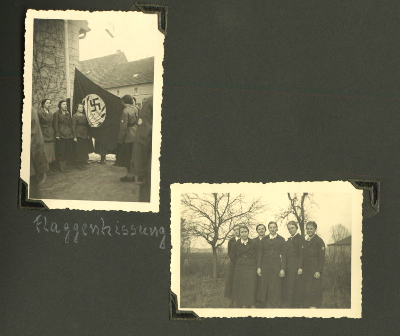 Two old photographs of people in military uniforms.