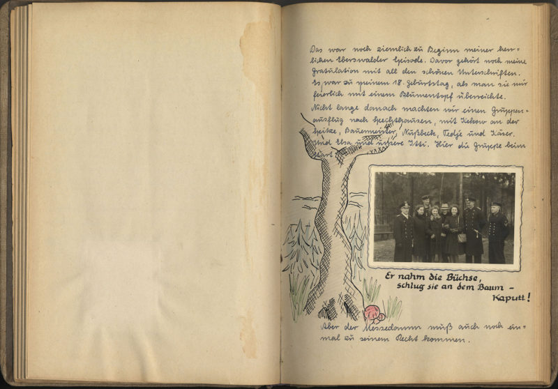 A page of an old book with pictures and words.