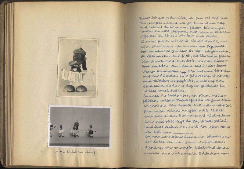 A page of an old book with pictures and words.