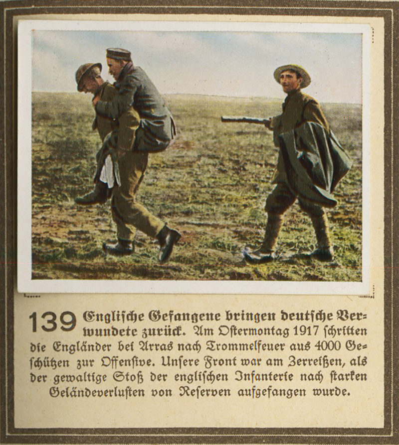 A picture of two men walking across the field.