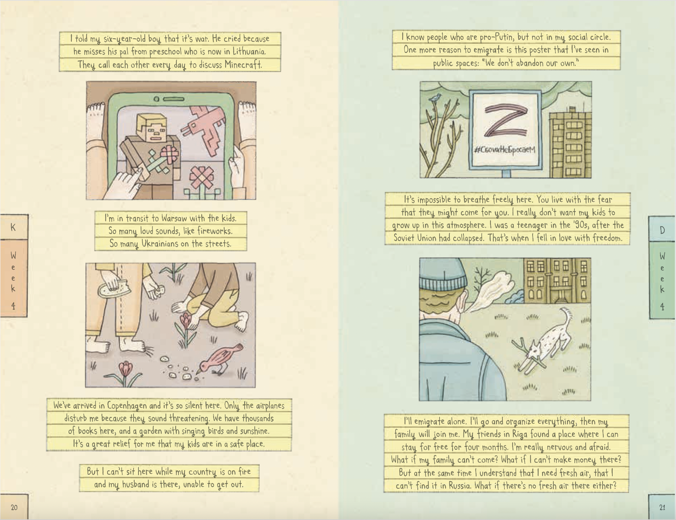 A page of text with pictures and words.
